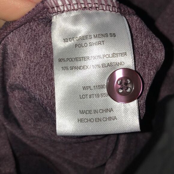 32 Degree Cool polo size L Heather Pink - Picture 4 of 4